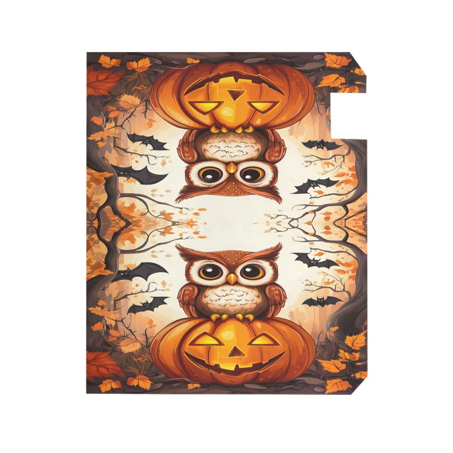Autumn Owl Pumpkin Halloween Magnetic Mailbox Cover MailWraps Garden Yard Home Decor for Outside Standard Size-18"x 20.8"