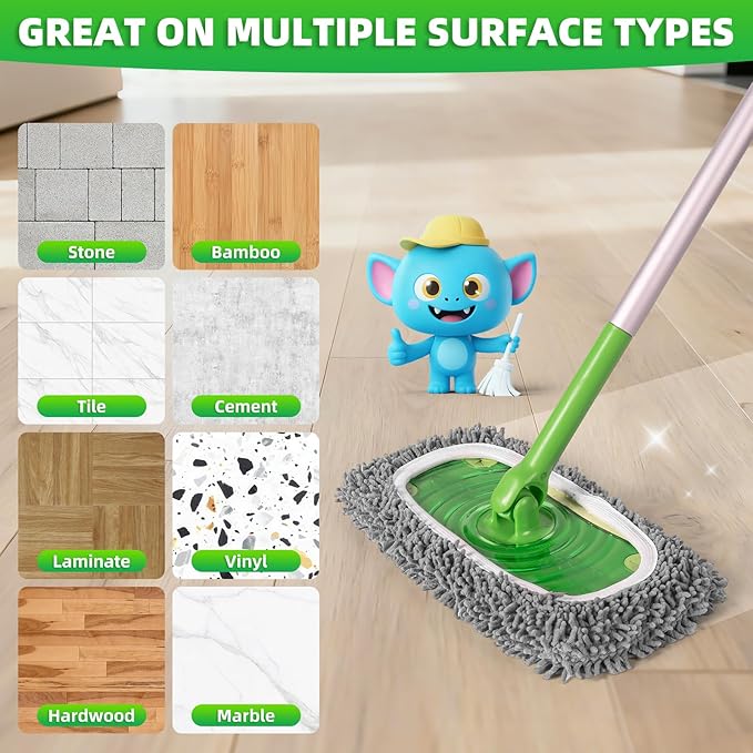 6 Pack Reusable Mop Pads Compatible