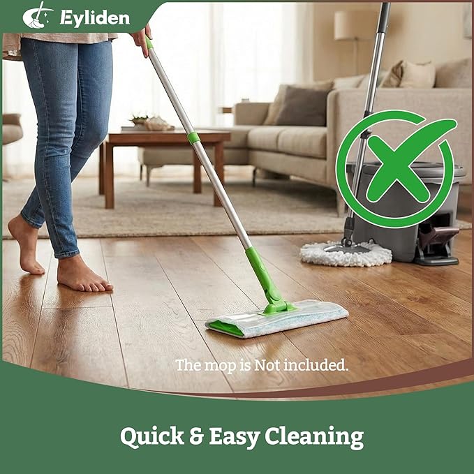 Eyliden 24-Count Disposable Wet Mop Pads Refills, Pre-Moistened