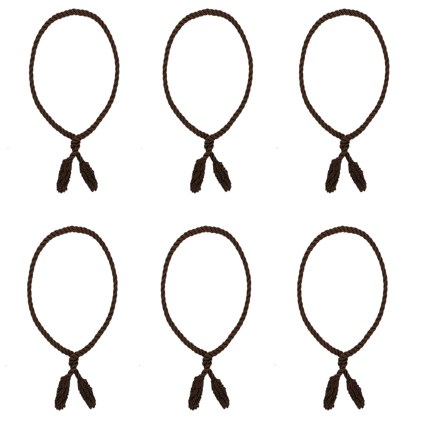 Haute Decor Decorative Garland Ties, 6 Pack, 20 inches (Burgundy) - Easily Hang and Secure Garland, Lights, and Decorations - Strong Inner Wire