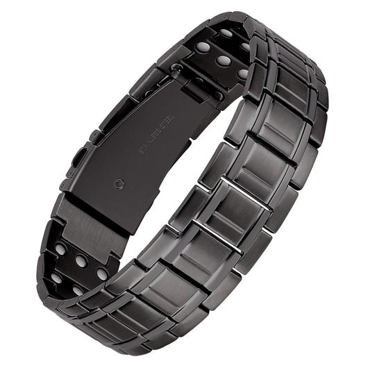 Feraco Titanium Steel Magnetic Bracelet for Men with 3500 Gauss Magnets,Men's Jewelry for Anniversary Father's Day