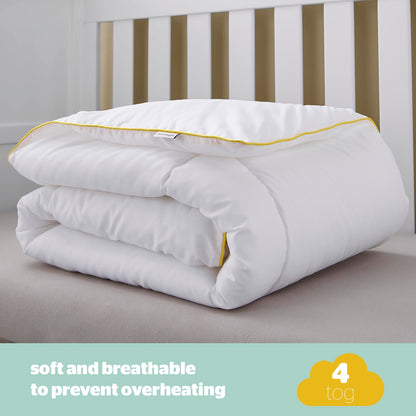 Silentnight Safe Nights Luxury Cot Bed Duvet and Pillow Bed Set – Anti Allergy 4 Tog Junior Quilt and Breathable Toddler Pillow for Children, Kids, Toddlers – Hypoallergenic and Machine Washable