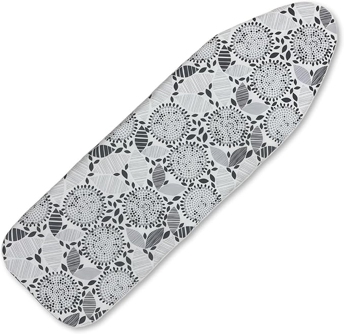Ironing Board Cover and Pad, Sewn-in Thick Feltpads, Elastic Edge, Fits