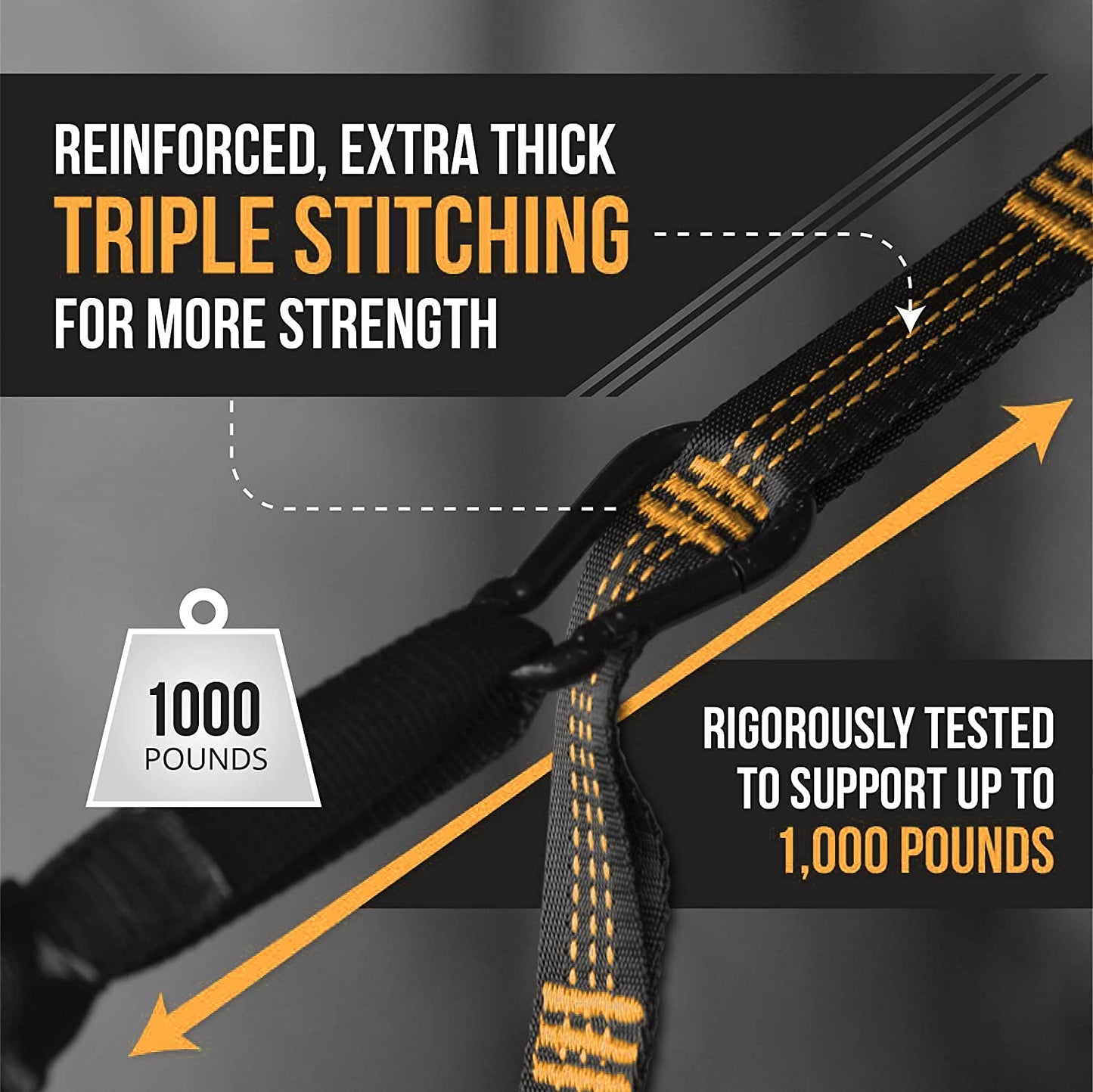 Bear Butt Kodiak Hammock Straps For Trees - 20 Feet Long Hammock Tree Straps - 40 Combined Loops - Holds 1000 Pounds - Camping Hammock Straps - Hammock Tree Straps With Carabiner - Hammock Accessories
