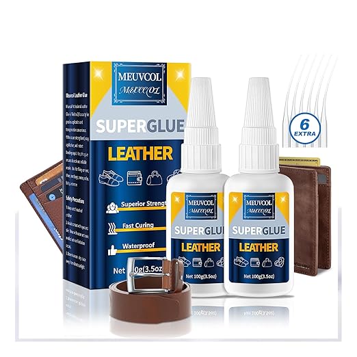 Meuvcol Leather Glue 100g, Fast-Setting Leather Repair Adhesive