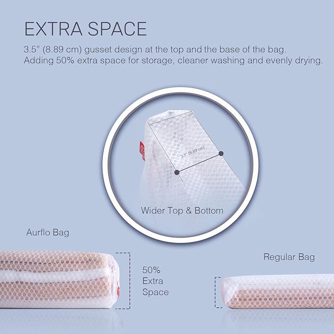 Mesh Laundry Bags for Delicates – 3 Medium Durable Net