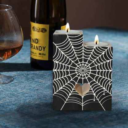 pnyoin Animal White Net Candle Holders Gift for Women Wooden Heart Candlestick Personalized Christmas Birthday Graduation Friendship Gifts Home Wedding Dinning Party Decorative