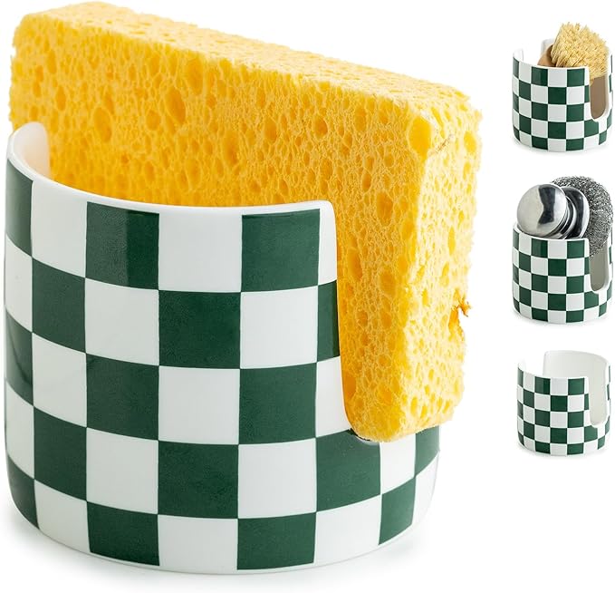 Ceramic Kitchen Sponge Holder, Dish Sponge Holder Suitable