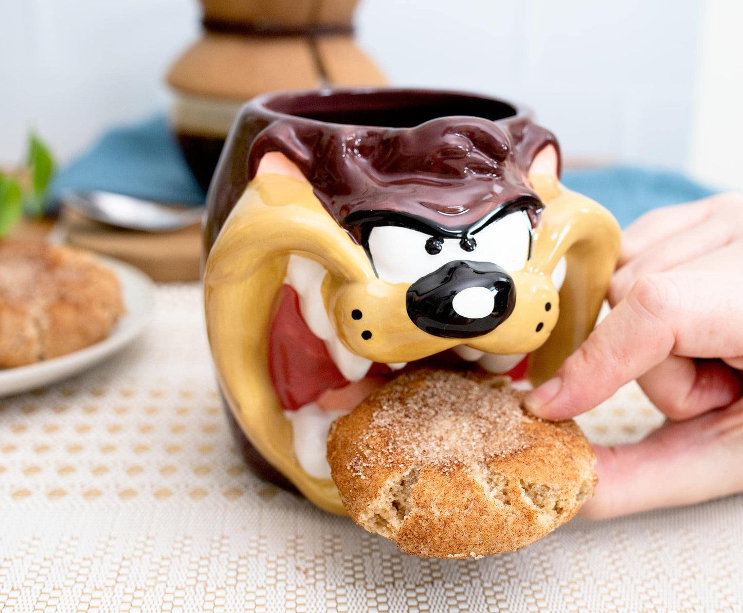 Silver Buffalo Looney Tunes Taz Face Ceramic 3D Sculpted Mug, 24-Ounces