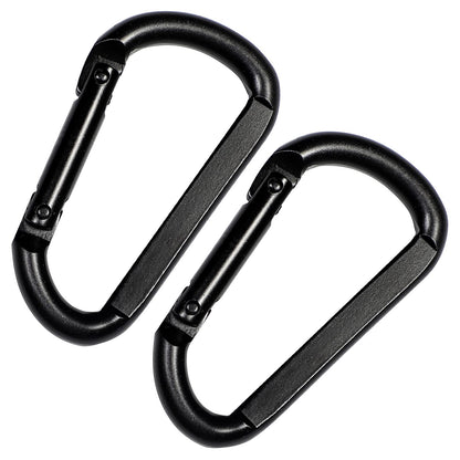 INNSTAR Cable Attachments for Gym, Heavy Cable Handles with Solid ABS Core Grips, D Handle Cable Attachment, Cable Machine Handles for Resistance Bands (Black Clips)