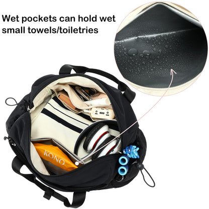 Gym Bag for Women Gym Duffle Bag with Shoe Bag and Wet Pocket Carry On Overnight Weekender Duffel Bag for Travel Sports Yoga