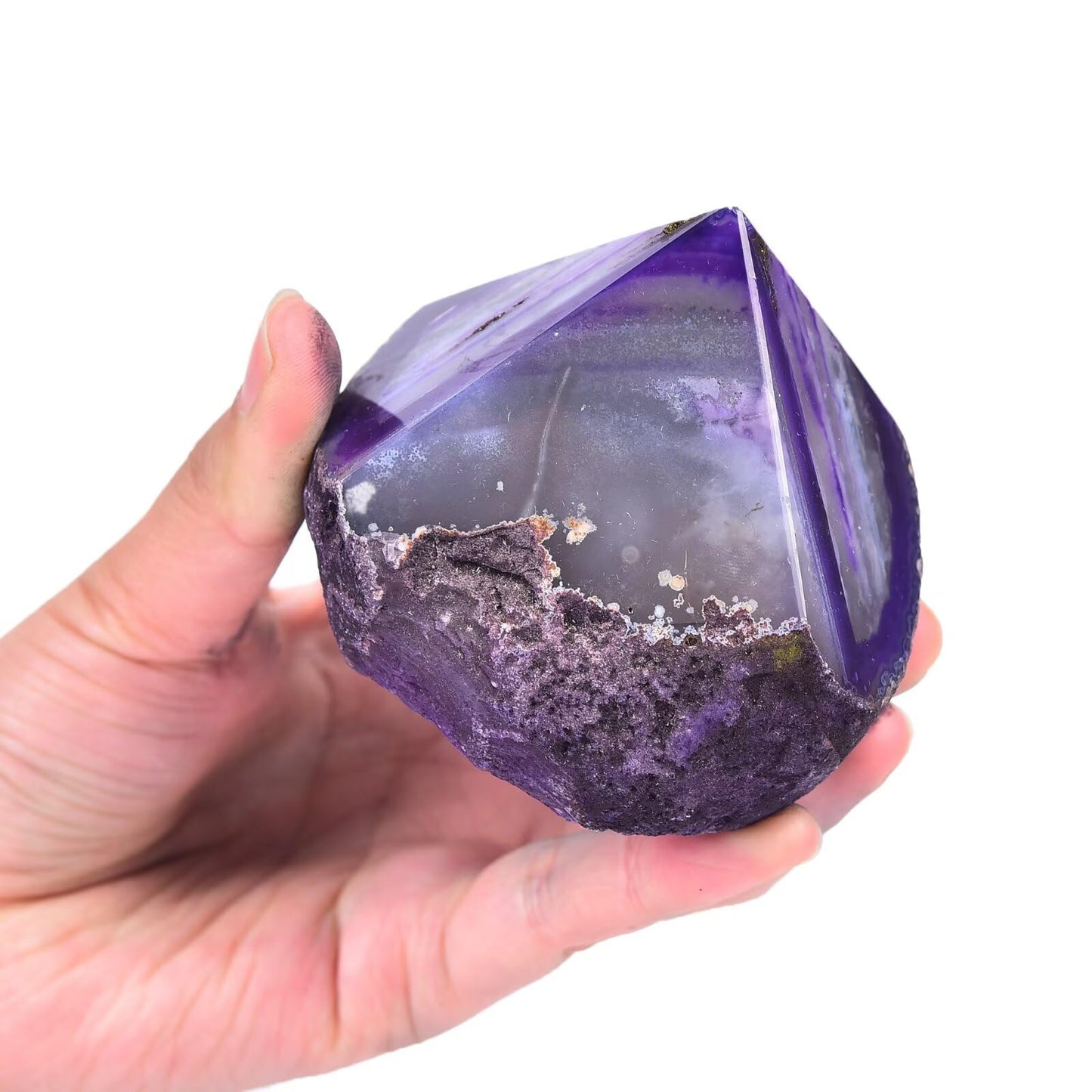 CNYANFEI Dyed Purple Agate Tower Irregular Crystal Wand 0.6-1.1 Lbs