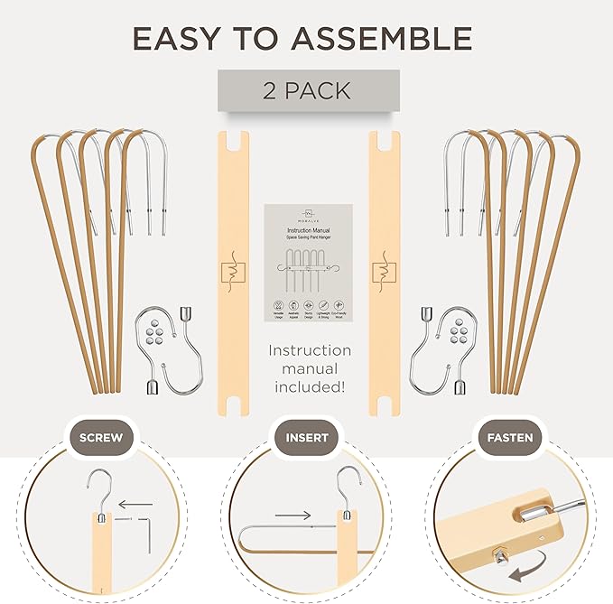 MORALVE Pants Hangers Space Saving