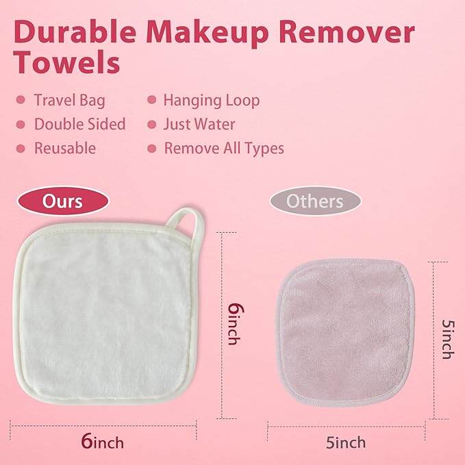 Makeup Remover Cloth, Makeup Remover Pads Microfiber Face Washcloth