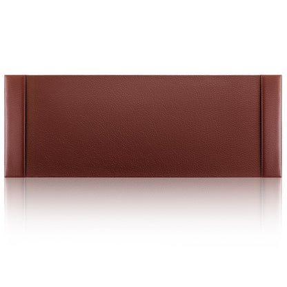 Saysurey 47.2 x 17 Inch Leather Desk Pad Protector with Side Rails, Executive Office Desk Mat for Home Workspace, Writing Surface, Mouse & Keyboard Pad, Elegant Gift for Men Dad Husband(Brown)