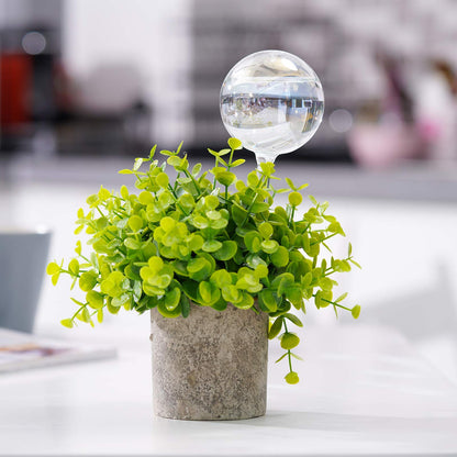 [2 PCS] Light Iridescent Rainbow Gradient Color Clear Glass Self-Watering System Spikes, Self Watering Globes, Self Watering Bulbs, Automatic Plant Waterer Bulbs