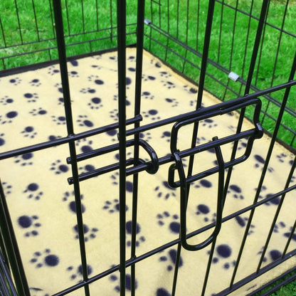 Pet Dog Puppy Cat Metal Foldable Carry Transport Training Cage Crate (121L x 76W x 82H CM)