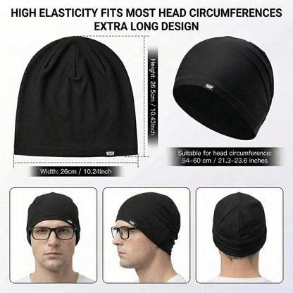 AUSFLUG 2-Pack Cooling Skull Caps for Men Women 3D Mesh Breathable Beanie Helmet Liner Hat for Running Cycling Gym