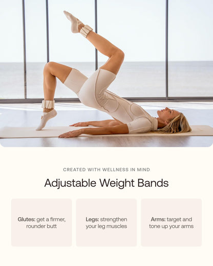 BetterMe Bubble Butt Kit – Pilates Ring, Weight Bands, Soft Ball & Loop Bands – Glute Training Pilates Kit for Women – Home Workout Pilates Equipment Set (Chocolate Brown)