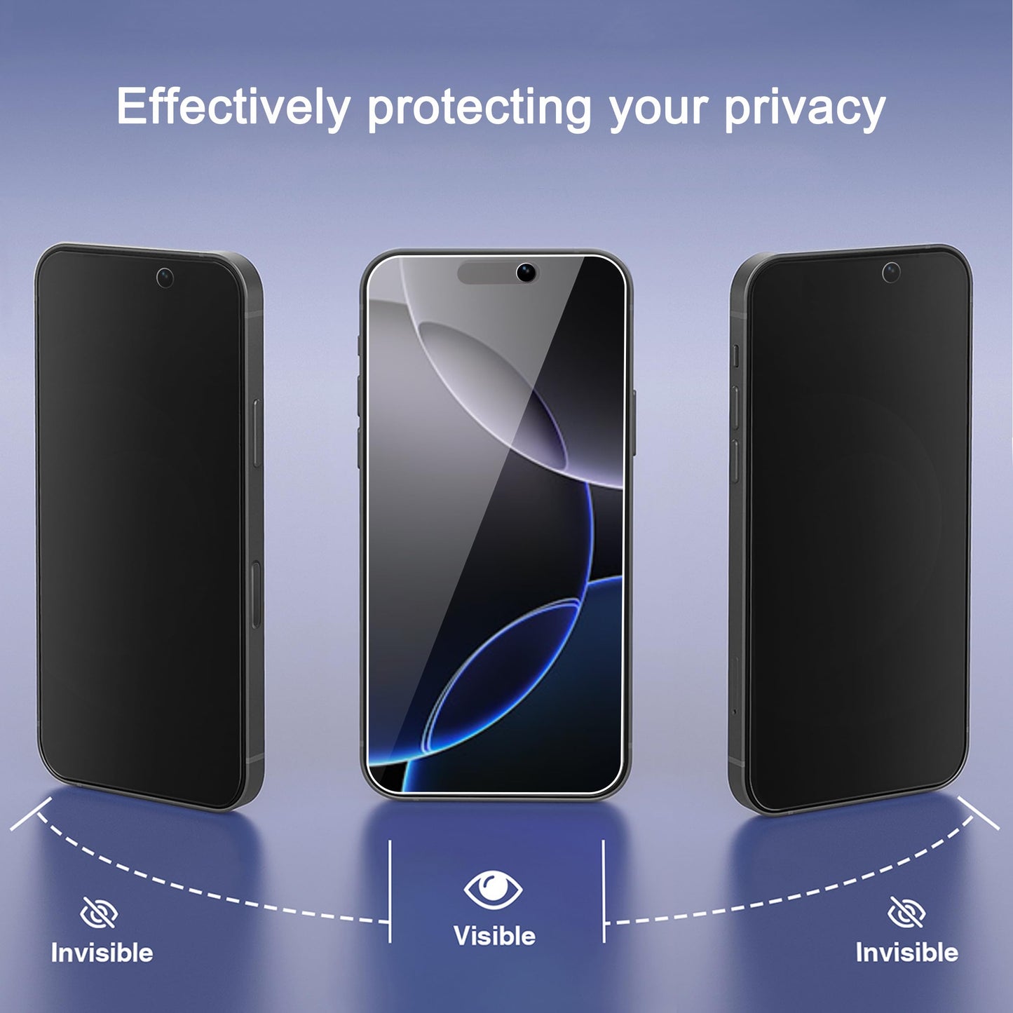 Ailun 2Pack Privacy Screen Protector Compatible for iPhone 14 Pro Max [6.7 inch] + 2 Pack Camera Lens Protector, Anti Spy Private Tempered Glass Film, Case Friendly, [9H Hardness] - HD