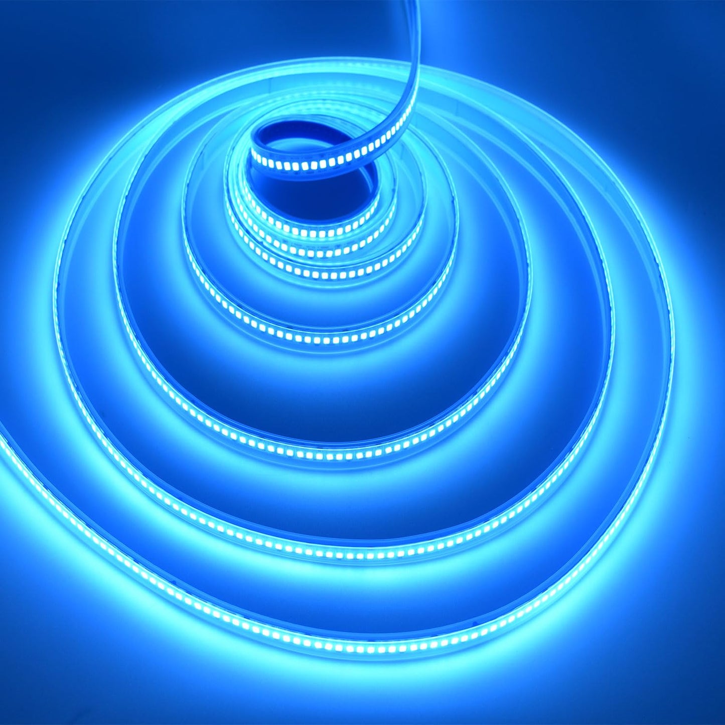 SUYOOULIN LED Strip Lights, SMD 2835 LED Strip, DC12V 1200LEDs 16.4Ft 26000LM High Density LED Light Strips Tube Waterproof IP67, 3 Times Brightness Than SMD3528 LED Strip, Ice Blue