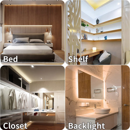 LED Under Counter Light, Wobane Dimmable Under Cabinet Lighting, 8 PCS LED Strip Light Bars with Remote Control for Kitchen,Shelf,Pantry,Showcase,Desk,Cupboard 6000K White, Timing, 20W 1900LM,13 ft