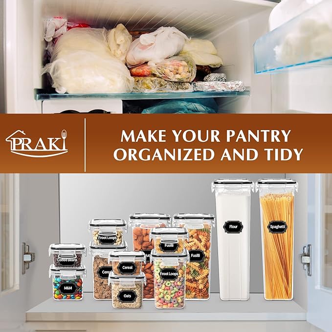 PRAKI Airtight Food Storage Containers