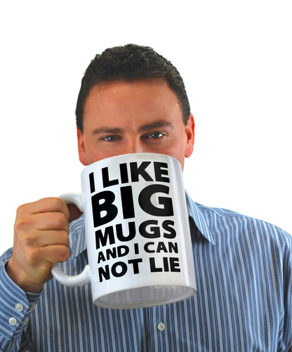 BigMouth Inc. Extra Large Coffee Mug 64 Oz - Giant Tall Ceramic Coffee Cup - Sturdy, Microwave Safe - Funny Huge Cup - Cool Gag Gift, White/Black