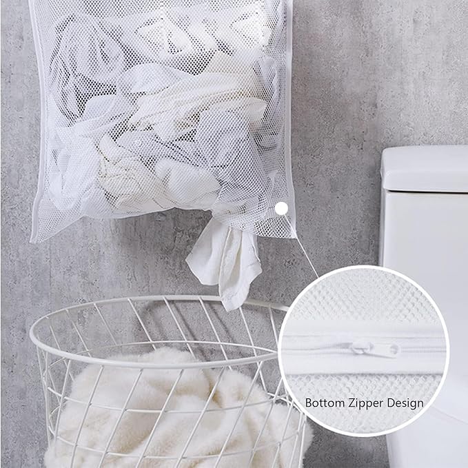 Hanging Laundry Hamper Bag, 2 Pack Over The Door Hanging Laundry Bag, 30 x 20