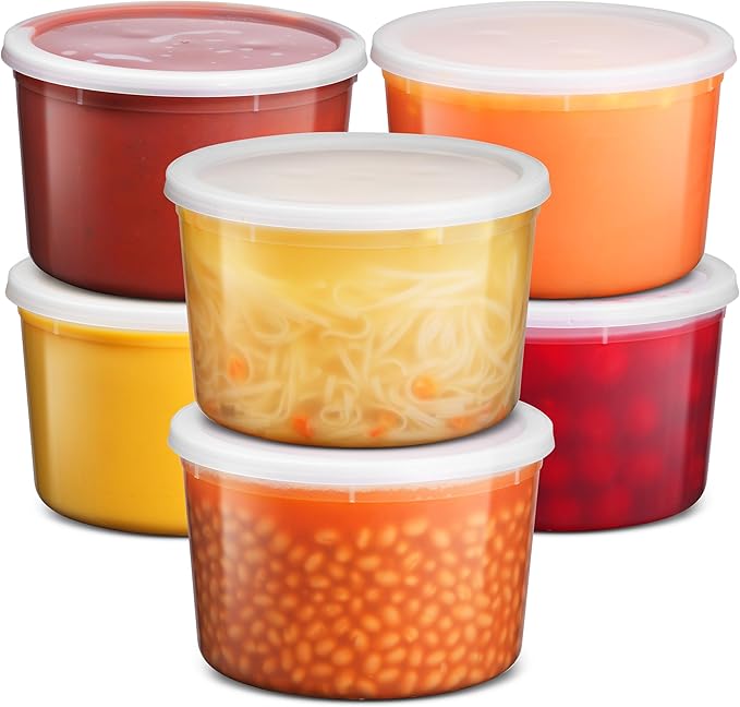 JoyServe 64 oz Plastic Containers