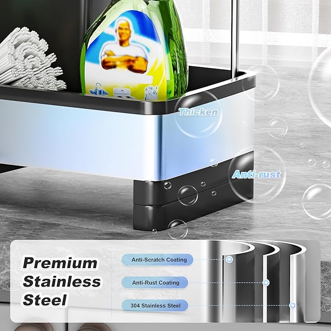 Ewaiira Stainless Steel Sink Caddy, Sponge Holder
