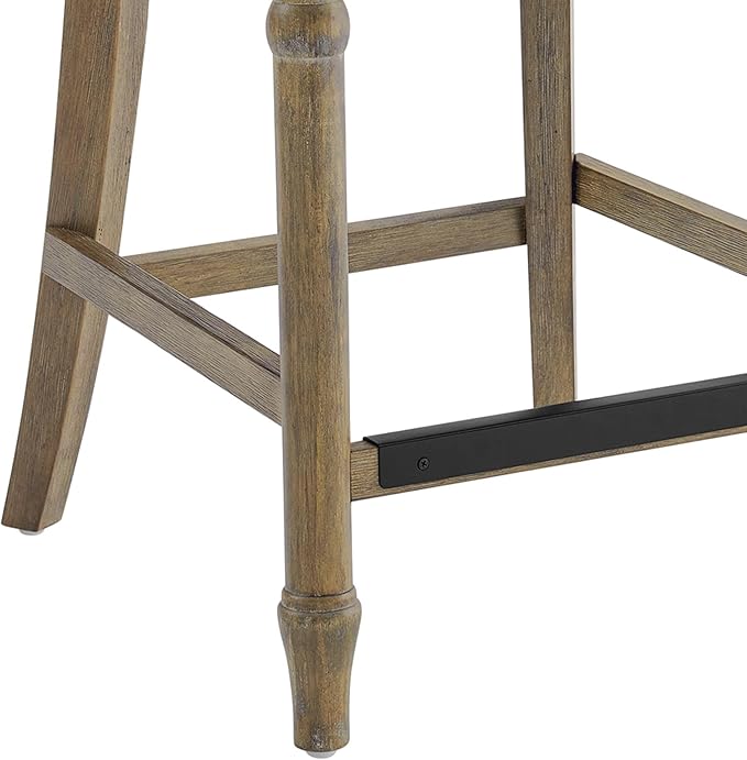 Martha Stewart Delaney Upholstered Mid-Century Modern Counter Stool