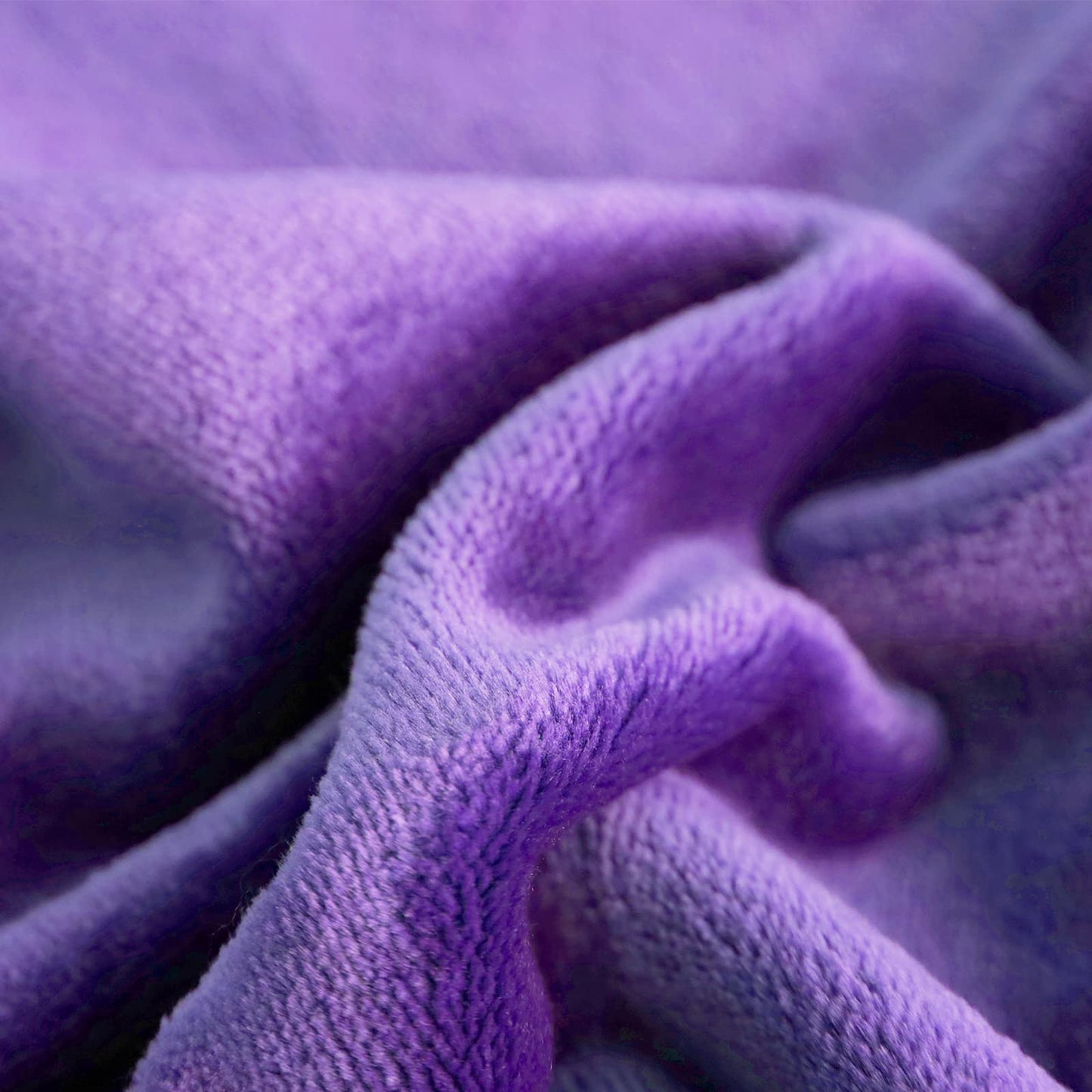 SOCHOW Flannel Fleece Blanket Twin Size, All Season Lightweight Super Soft Cozy Blanket for Bed or Couch, Purple 60inch X80''