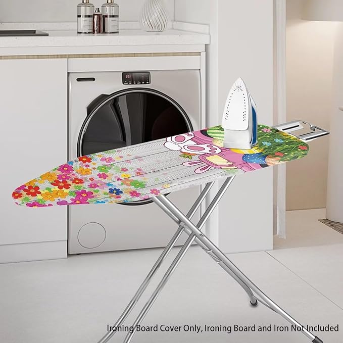 Bunny Ironing Board Cover Easter Standard Size Wood Print Ironing Board Dust