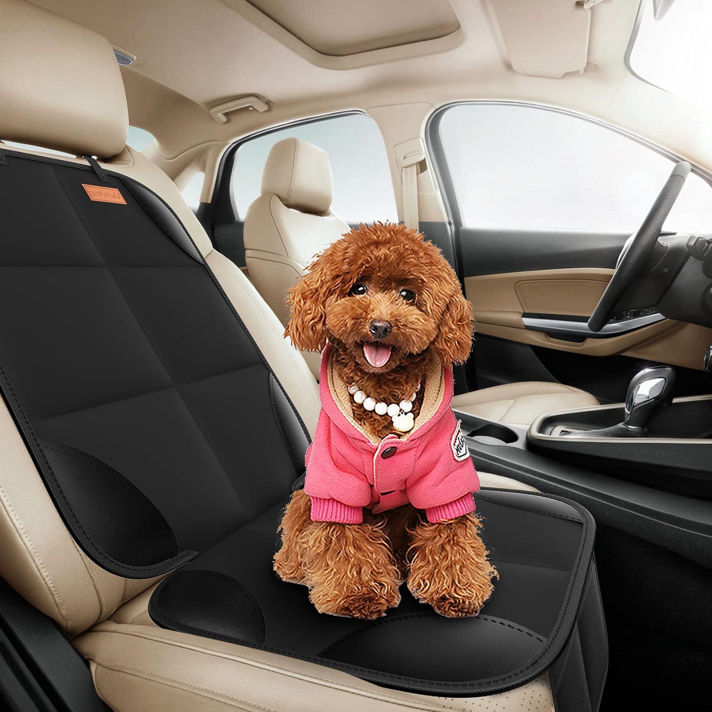SMART ELF 2 pack Car Seat Protector - for kids, Child with Waterproof Fabric & Thickest Padded Cover & Featuring Best Size Coverage Available & Organiser Pockets - Fits Isofix
