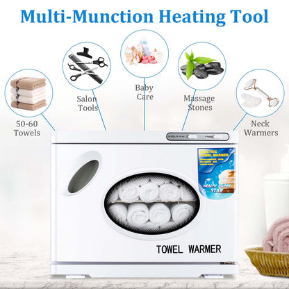 Small Hot Towel Warmer for Spa Home Salon Esthetician 2-in-1 5L Mini Personal Hot Towel Cabinet Towel Warmers Spa, Fast Heating Towel Heater Towel Steamer for Facials…