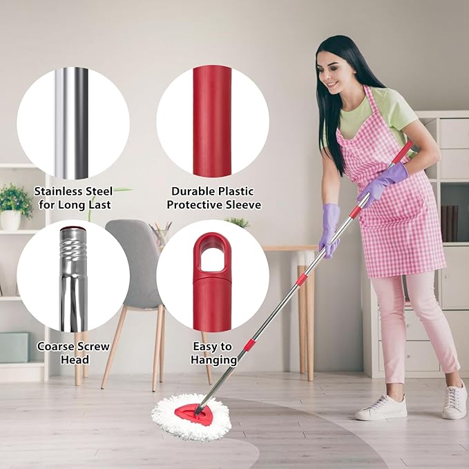 Spin Mop Replacement Set for O-Ceda EasyWring 1-Tank System, Includes 2 Mop