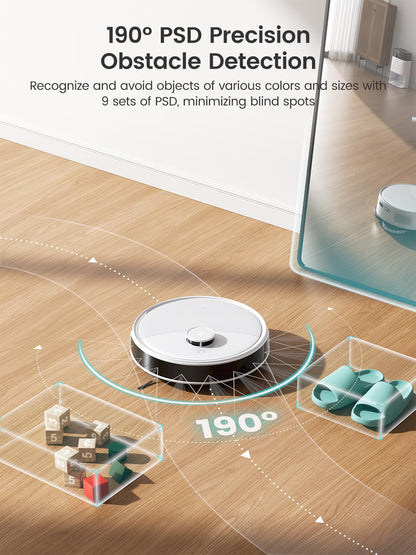 Lefant M210 Pro Robot Vacuum, Slim Quiet, 3 Adjustable Suction Levels, 6 Modes, Robot Vacuum Cleaner for Pet Hair, Hard Floors & Low Carpets, Self-Charging, WiFi/App/Alexa Control, Gray