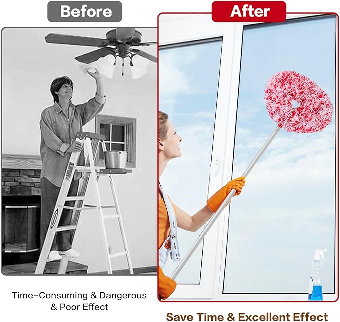 Ceiling Fan Cleaner Duster Reusable Microfiber Ceiling Fan Blade Cleaner