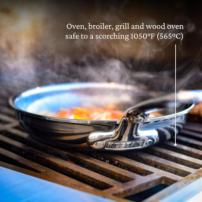 Hestan NanoBond Molecular Titanium Frying Pan, 8.5-Inch - PFAS-Free Stainless Steel Skillet, 4x Stronger, 1050°F Safe, Induction Compatible, Handcrafted Italy