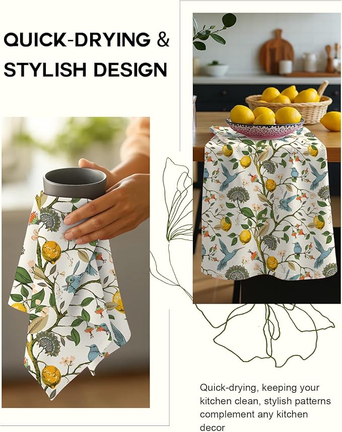 Flour Sack Kitchen Towels Set of 2-18x26 Cotton Dish Towels