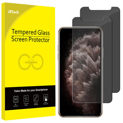 JETech Privacy Screen Protector for iPhone 11 and iPhone XR 6.1-Inch, Anti Spy Tempered Glass Film, 2-Pack