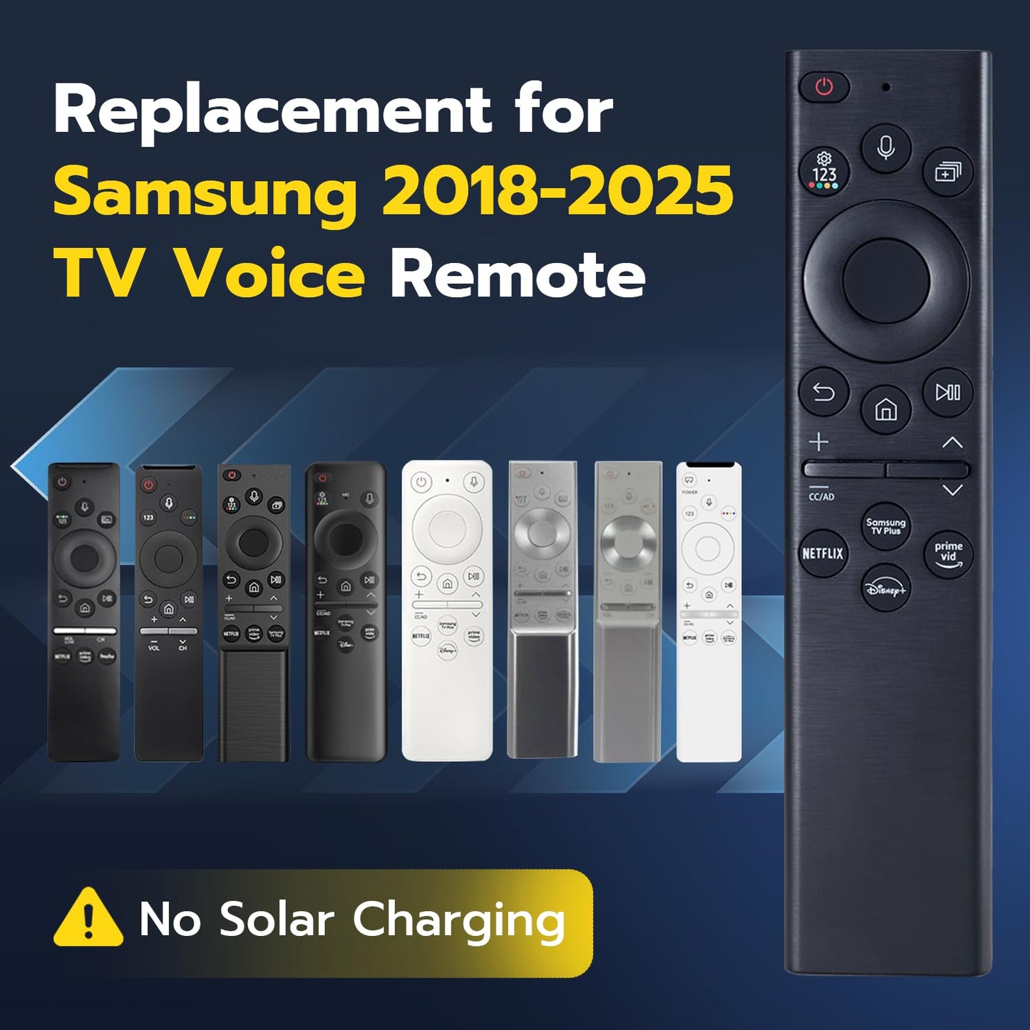 for Samsung TV Remote Replacement for Smart TV with Voice Control - Compatible with Samsung TV 2015-2024 Models - Voice Command (Replacement for OEM)