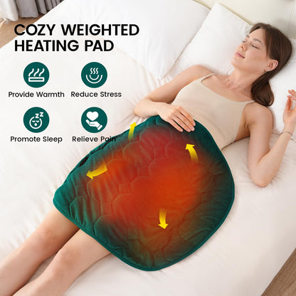 immtree Weighted Heating Pad for Deeper Pain Relief, 7lbs XXXL Size(29x24) with Fast Heat Technology, Heated Blankets for Adults, Relief for Back and Shoulder and Knee