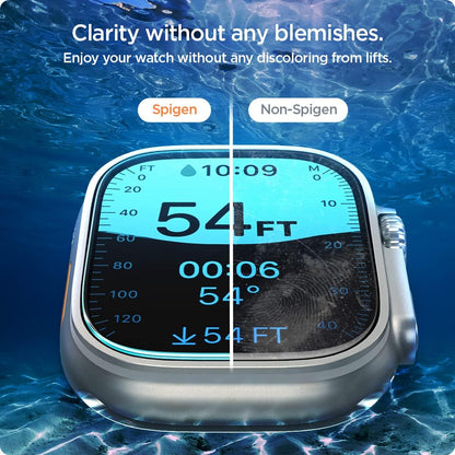 Spigen Tempered Glass Screen Protector [Glas.tR EZ Fit] designed for Apple Watch Ultra 3 / Ultra 2 / Ultra (49mm) - 2 Pack