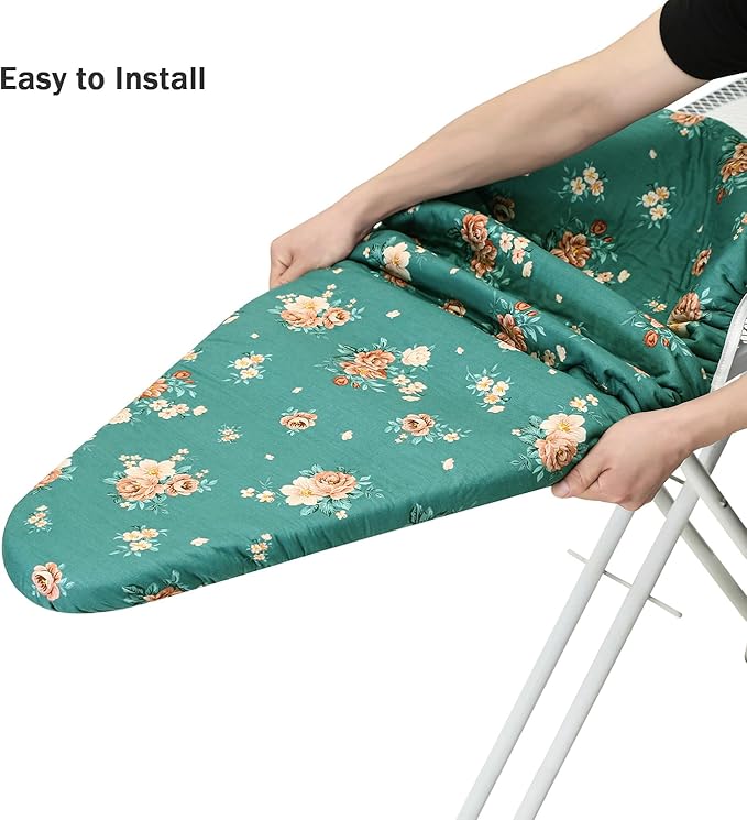 Ironing Board Cover and Pad Standard Size 15" x 54", 3 Pairs of Hook and Loop
