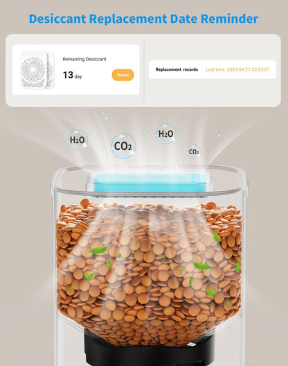 HoneyGuaridan Automatic Cat Feeder, 2.4G WiFi Smart Pet Feeder with APP Control for Remote Feeding, 3.5L Timed Cat Food Dispenser Programmable 1-6 Meals, for 2 Cats & Dogs