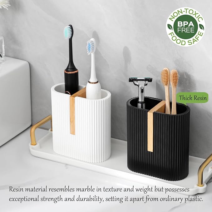 rejomiik Matte White Toothbrush Holders Electric Toothbrush Holder