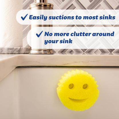 Scrub Daddy Sponge Holder Daddy Caddy - Sponge Holder for Kitchen Sink - Sponge Caddy and Kitchen Organizer with Suction Cups - Self Draining & Dishwasher Safe (1 Count)