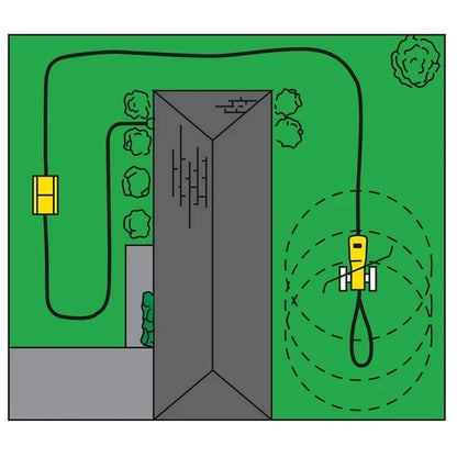 Nelson Rain Train Traveling Sprinkler for Yard, Heavy Duty Rotating Lawn Sprinkler with Large Area Coverage, Yellow